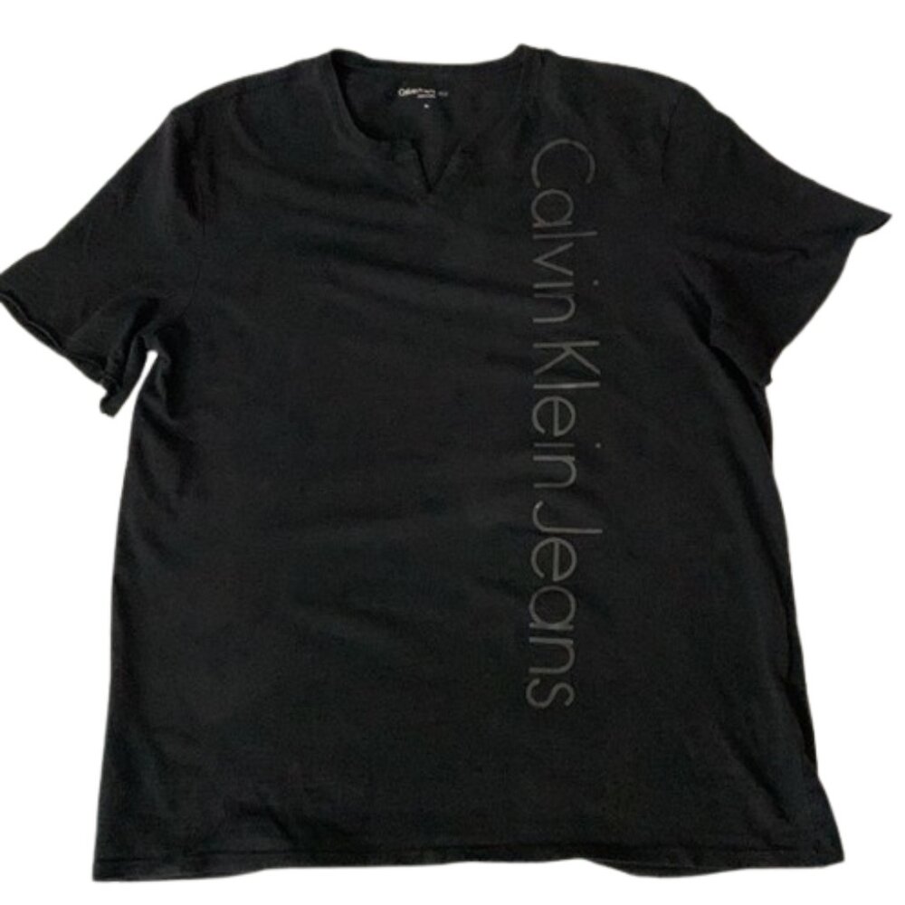 Calvin Klein Mens Henley Short Sleeve T-Shirt Cotton Casual Shirt - Picture 4 of 8